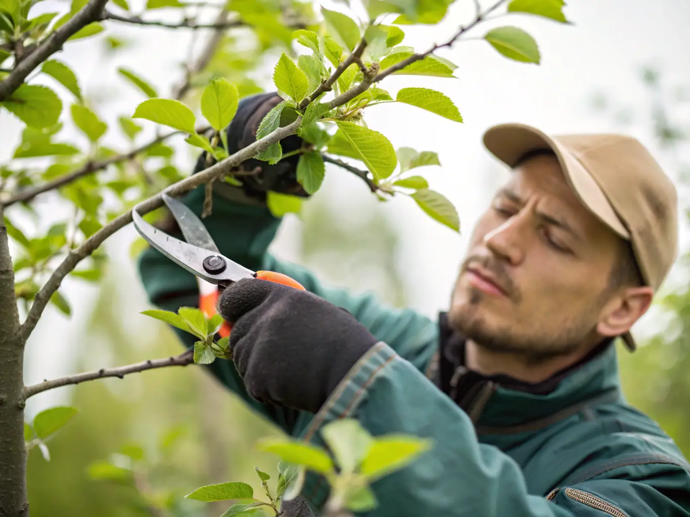 A close-up shot of a RADO team member expertly trimming hedges with precision, showcasing the attention to detail and high-quality service.